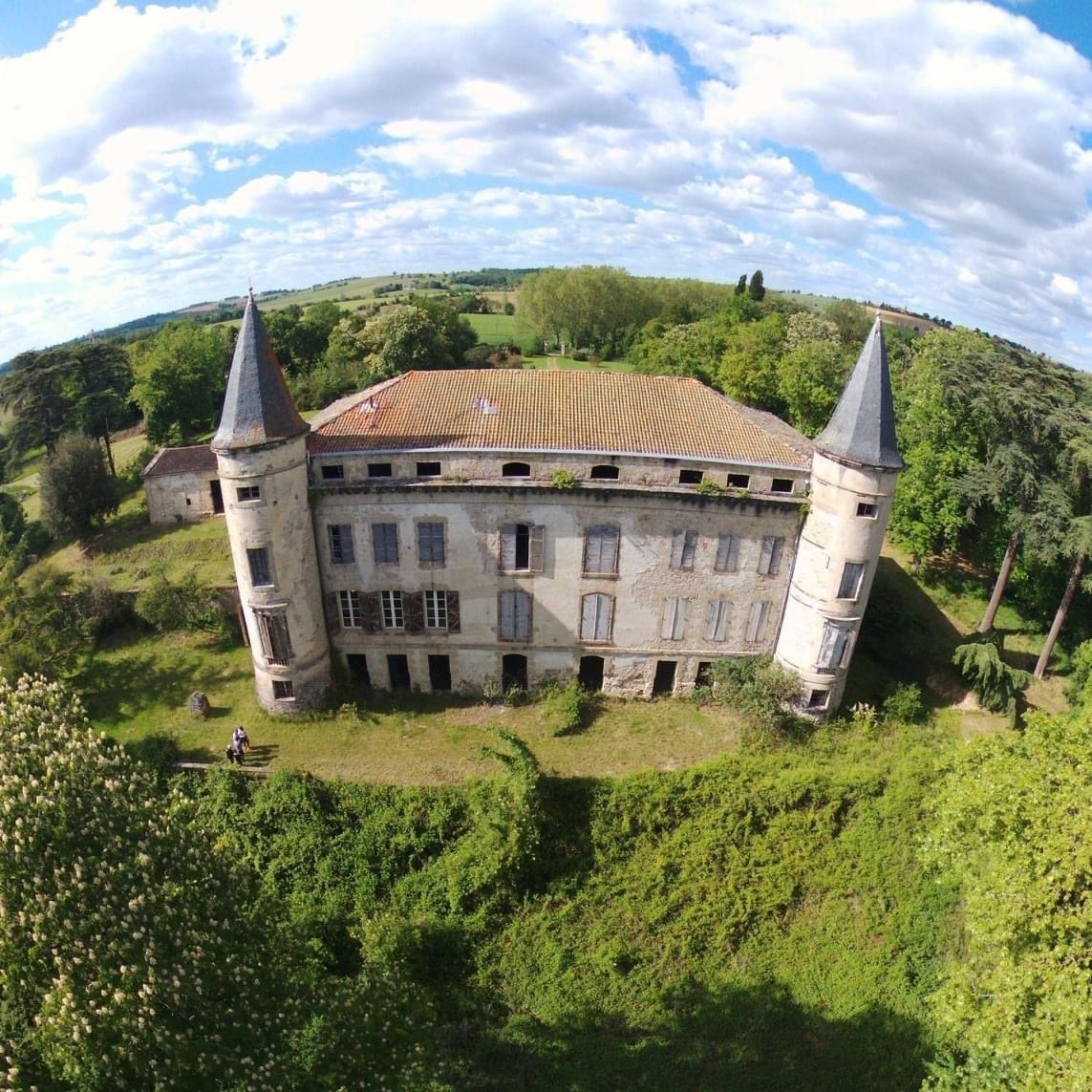 Château de Scopont - vue aérienne